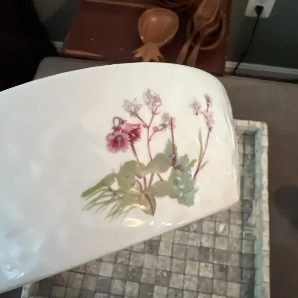 Louis Lourioux France Le Faune Wildflower Porcelain Baking Dish Ramekin Lot 10